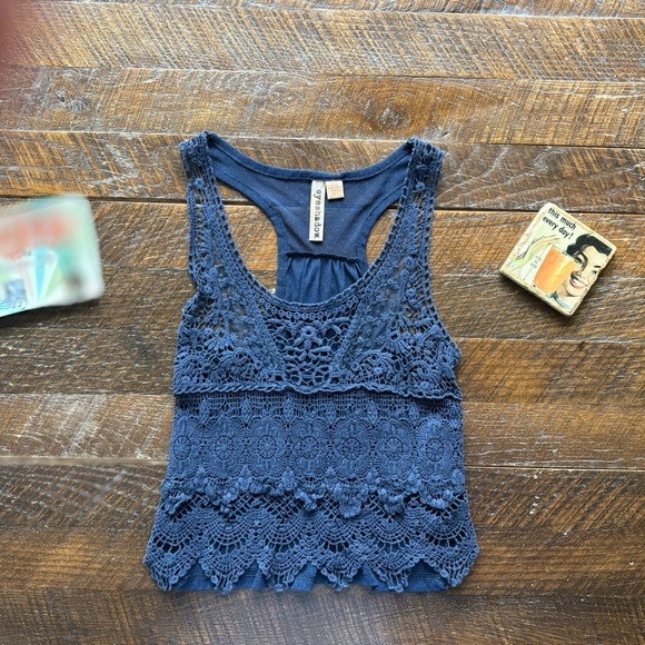 Eyeshadow Tops - Eyeshadow Blue Embellished Tank Top
